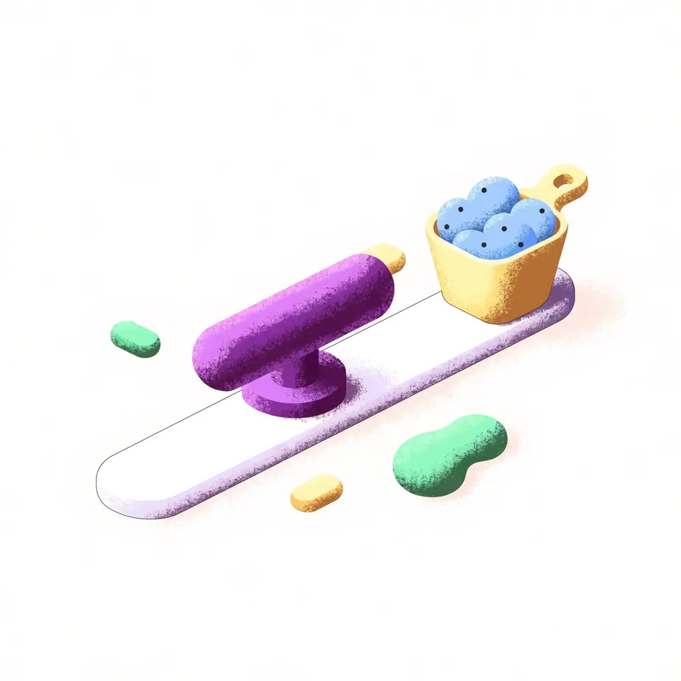 Slider and measuring cup — pick the amount